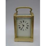 A French carriage clock with dome top