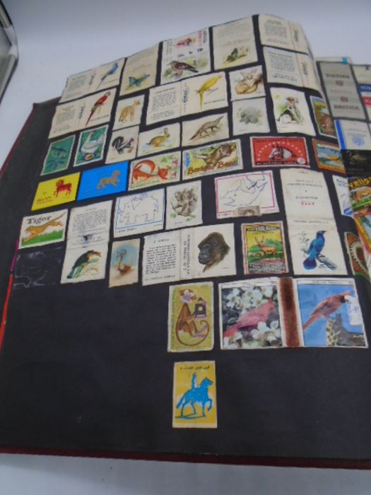 A large collection of vintage matchbox covers, an album and a box of loose. - Image 5 of 46