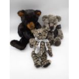 Two Charlie Bears including Frank (CB161667), along with a Bearhouse Bears called Hampton