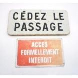 Two French enamel signs.