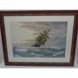A framed print "The Glory of the Seas" by Montague Dawson