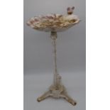 A cast iron bird bath - height 66cm