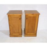 A pair of vintage pine pot cupboards.