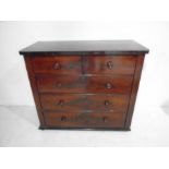 A Victorian mahogany chest of five drawers