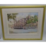 A framed limited-edition print by Frank Shipsides of SS Great Britain sailing under the Clifton
