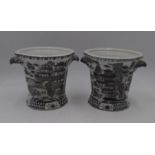 A pair of Chinoiserie planters