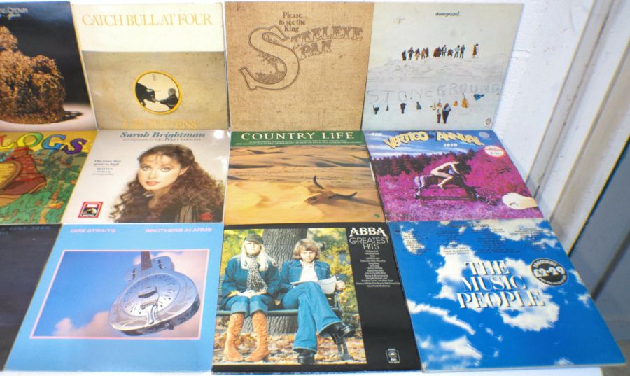 A quantity of 12" vinyl records, including Kate Bush, Lindisfarne, Steeleye Span, Dire Straits, - Image 3 of 5