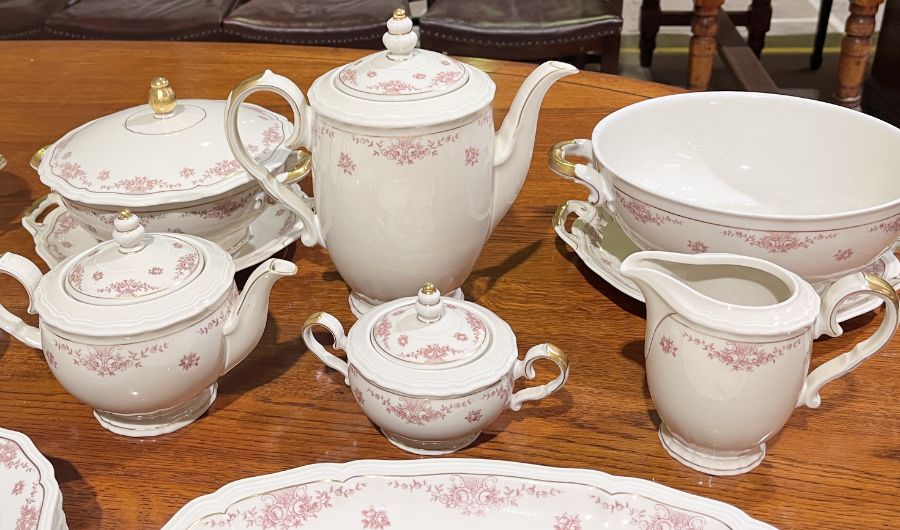 A Johann Haviland part dinner service with floral pattern including large teapot, dinner plates, - Image 3 of 5
