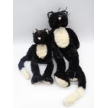 Two Jellycats soft toys including medium "Pickles Cat" & small "Pickles Cat"