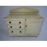 A Victorian painted pine dresser base
