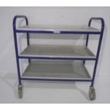 A Sissons three tier industrial trolley with removable trays.