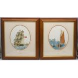 Two framed sailing prints by Mark Myers - 'The Falmouth Packet - Lady Hobart, 1802' and 'The Tamar