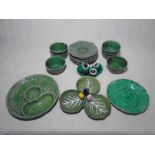 A small collection cabbage ware including bowls, plates, dish etc