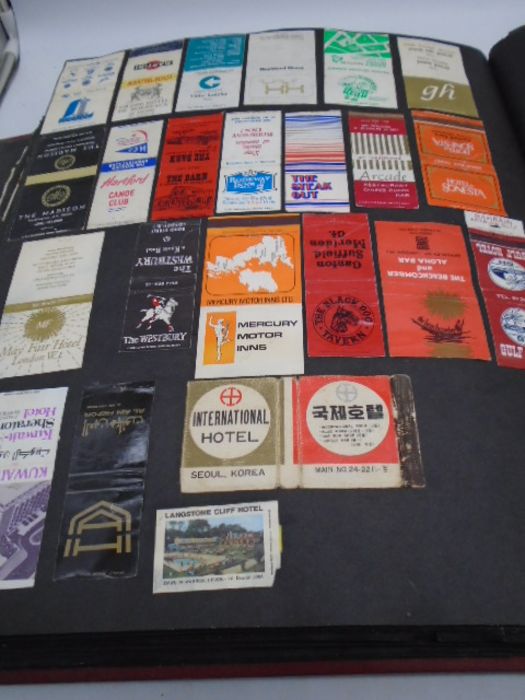 A large collection of vintage matchbox covers, an album and a box of loose. - Image 43 of 46