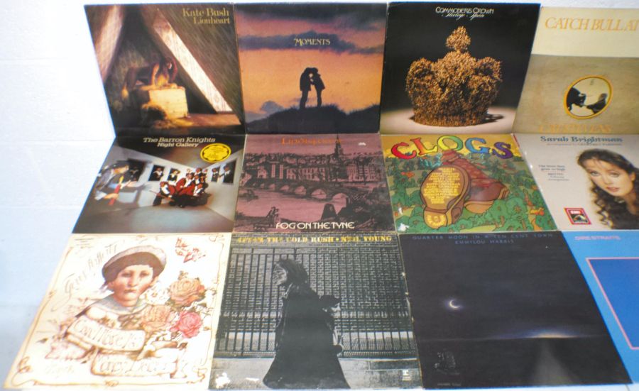 A quantity of 12" vinyl records, including Kate Bush, Lindisfarne, Steeleye Span, Dire Straits, - Image 2 of 5