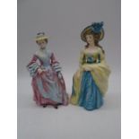Two unboxed Royal Doulton ladies' figurines including Sophia Charlotte Lady Sheffield (No 3524 of