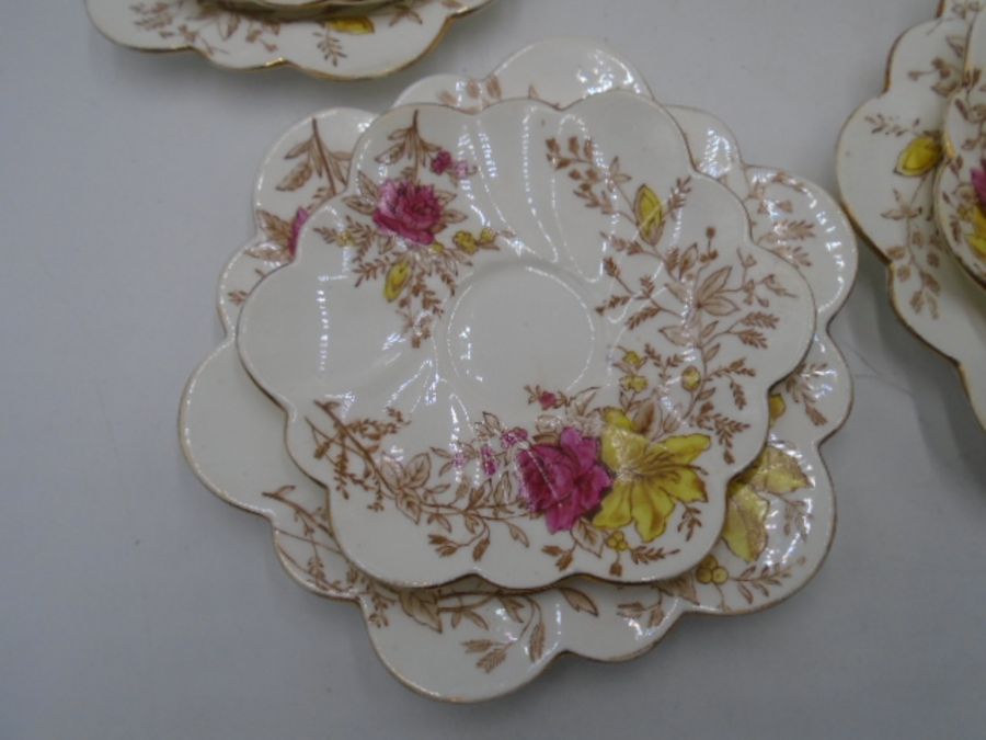 A turn of the century Chapman's part tea set, pattern number 1421- some A/F - Image 5 of 6