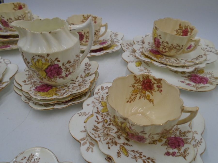A turn of the century Chapman's part tea set, pattern number 1421- some A/F - Image 3 of 6
