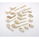 A small collection of clay pipes, A/F.