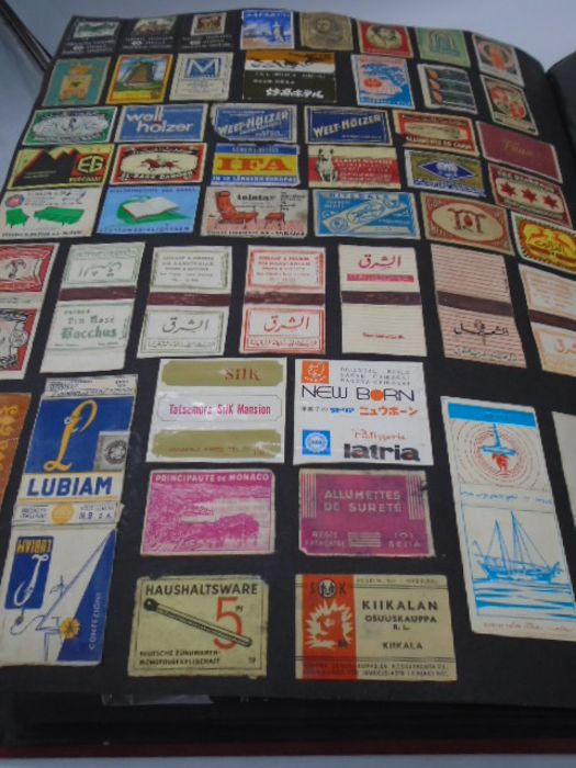 A large collection of vintage matchbox covers, an album and a box of loose. - Image 25 of 46