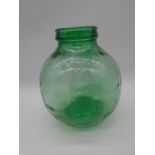 A small Viresa green glass carboy - height 27cm