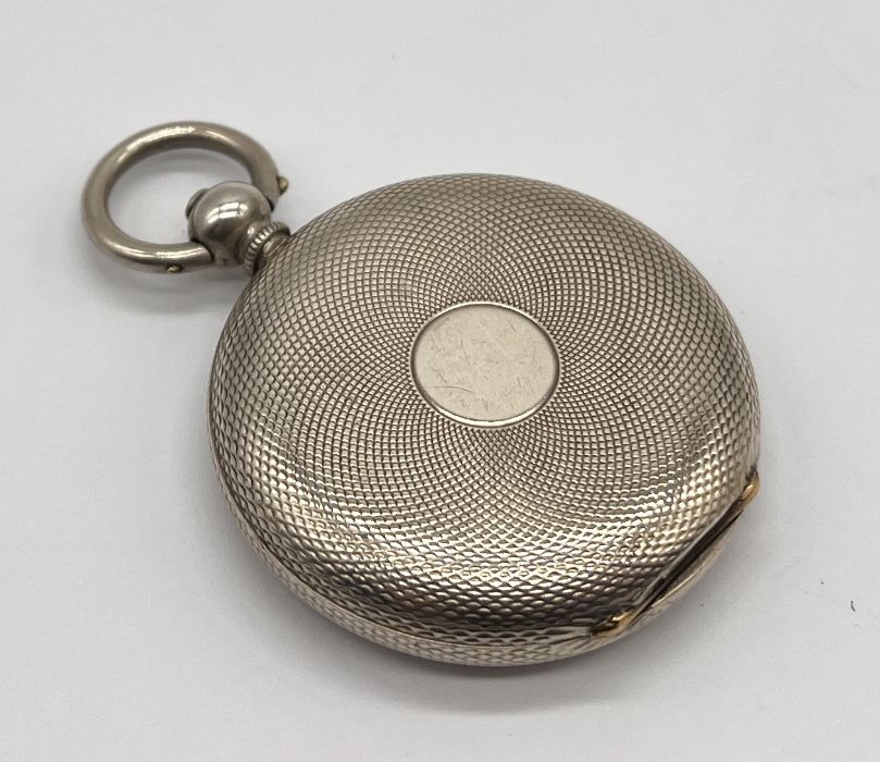 A "Fine Silver" fob watch with silvered dial - Image 2 of 4