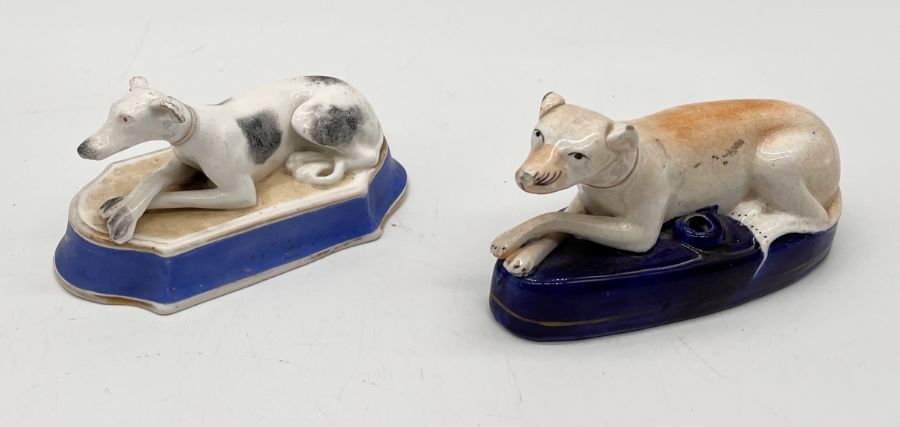 A collection of various china including two Staffordshire pottery greyhounds, a Staffordshire Poodle - Image 5 of 6
