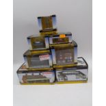 A collection of seven boxed Graham Farish Scenecraft N gauge model railway buildings including