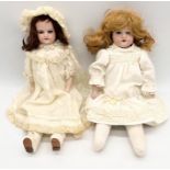 Two antique Armand Marseille bisque headed dolls