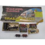A vintage Graham Farish OO gauge scale model railroad part train set including a locomotive, tender,