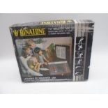 A vintage boxed Binatone TV Master MK 6 black and white TV game with gun and manual