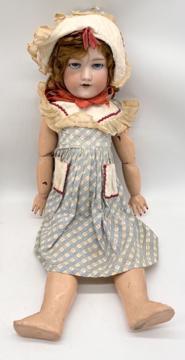 Two large Armand Marseille bisque headed dolls with sleeping eyes - height 49cm and 51cm - Image 2 of 6