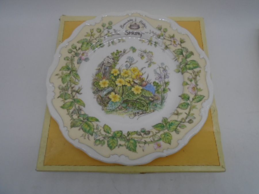 A set of Royal Doulton Brambly Hedge "Four Seasons" plates, along with "The Wedding" Brambly Hedge - Image 2 of 8