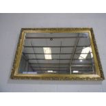 A gilt framed mirror. Overall size 97cm x 66cm