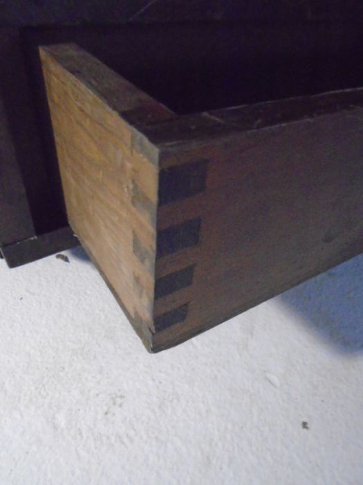 Two vintage small wooden storage trunks, one with enclosed drawer - Image 11 of 11