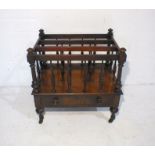 A Victorian mahogany Canterbury with single drawer.