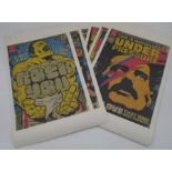 A set of six vintage Freddie Mercury/Queen comic book cover style posters - Overall size approx.
