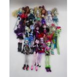 A collection of eighteen unboxed Bratz Monster High dolls