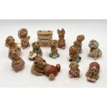A collection of Pendelfin figures