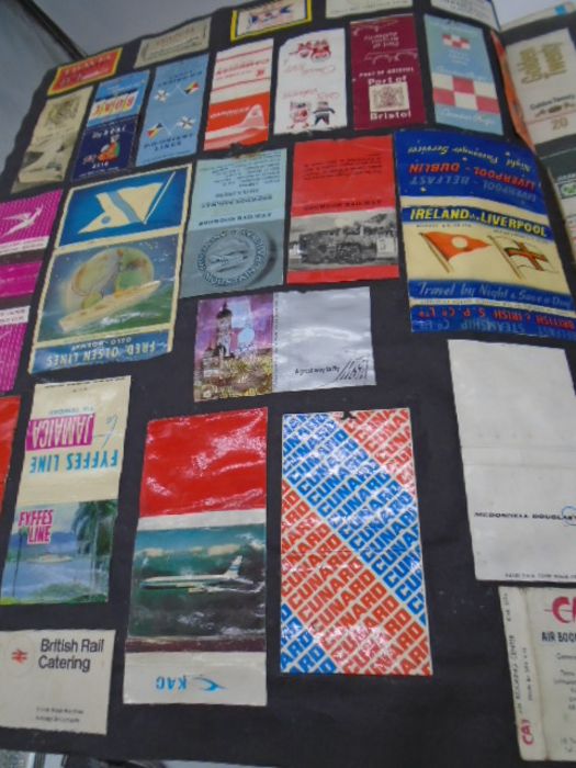A large collection of vintage matchbox covers, an album and a box of loose. - Image 3 of 46
