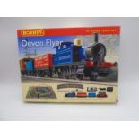 A boxed Hornby "Devon Flyer" OO gauge train set (R1121) including Blue Diamond locomotive, open