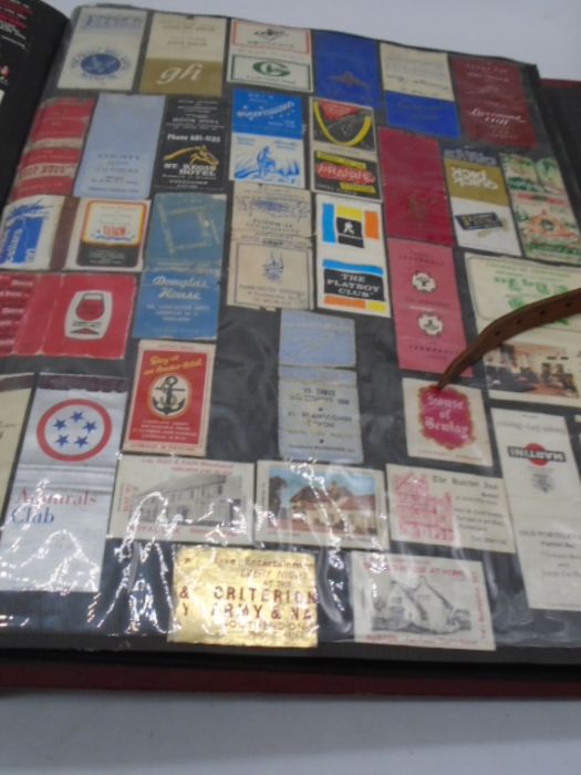 A large collection of vintage matchbox covers, an album and a box of loose. - Image 42 of 46