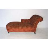 A Victorian style button-back chaise longue, approximate length 170cm.