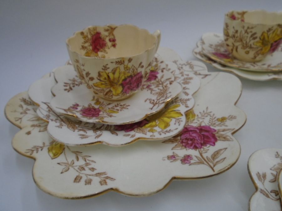 A turn of the century Chapman's part tea set, pattern number 1421- some A/F - Image 6 of 6