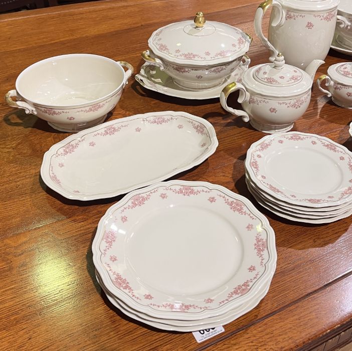 A Johann Haviland part dinner service with floral pattern including large teapot, dinner plates, - Image 4 of 5