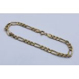 A 9ct gold Figaro bracelet, weight 4.2g