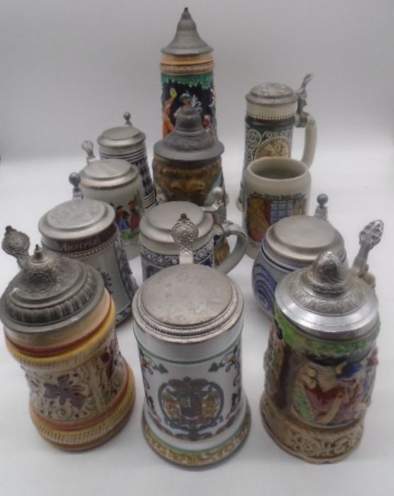 A collection of twelve Steins.