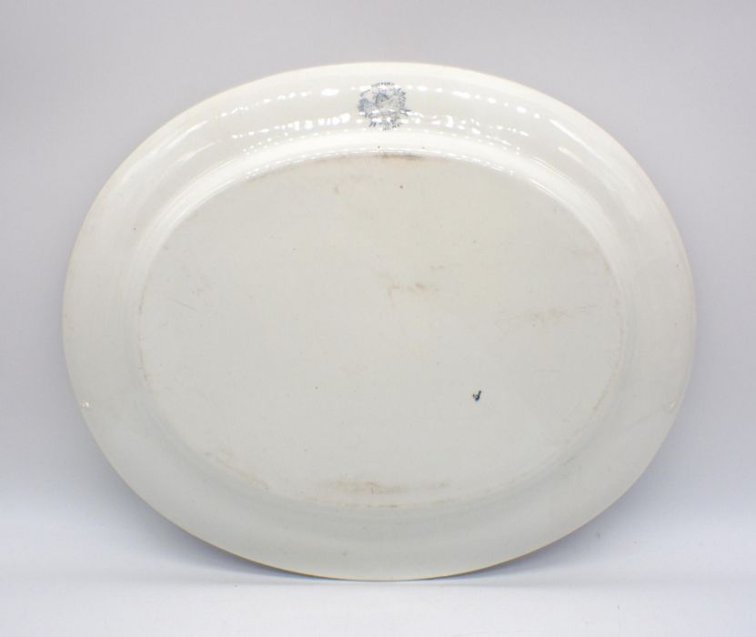 A blue and white ceramic Boch Delfts charger along with a meat platter. - Image 7 of 7