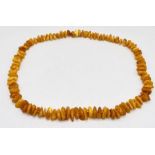 A Baltic butterscotch amber necklace, weight 68.2g