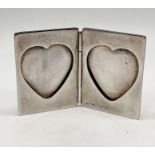A Tiffany & Co. Sterling silver double heart photo frame